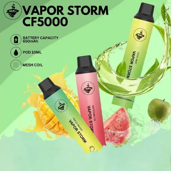 【Vapor Storm】5000口一次性電子煙|RGB 燈效